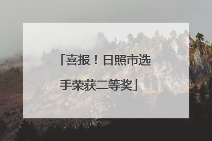 喜报！日照市选手荣获二等奖