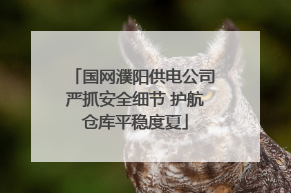 国网濮阳供电公司严抓安全细节 护航仓库平稳度夏