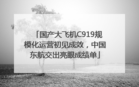 国产大飞机C919规模化运营初见成效，中国东航交出亮眼成绩单