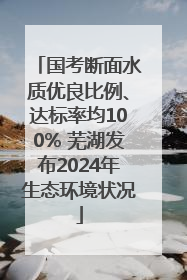 国考断面水质优良比例、达标率均100% 芜湖发布2024年生态环境状况