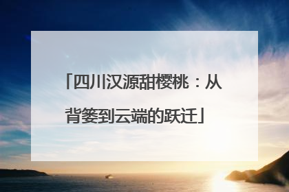 四川汉源甜樱桃：从背篓到云端的跃迁