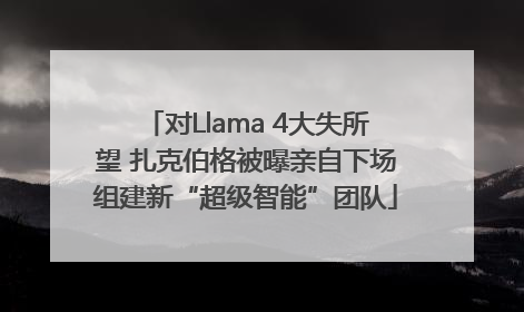对Llama 4大失所望 扎克伯格被曝亲自下场组建新“超级智能”团队
