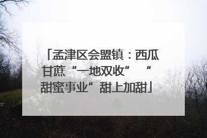 孟津区会盟镇：西瓜甘蔗“一地双收” “甜蜜事业”甜上加甜