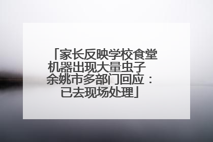 家长反映学校食堂机器出现大量虫子 余姚市多部门回应：已去现场处理