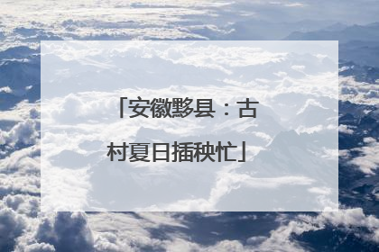 安徽黟县：古村夏日插秧忙