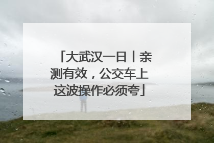 大武汉一日丨亲测有效，公交车上这波操作必须夸