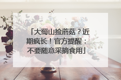 大蜀山捡蘑菇？近期疯长！官方提醒：不要随意采摘食用