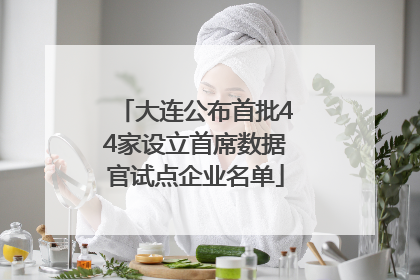 大连公布首批44家设立首席数据官试点企业名单