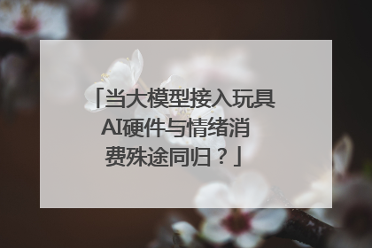 当大模型接入玩具 AI硬件与情绪消费殊途同归？
