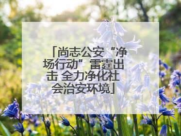 尚志公安“净场行动”雷霆出击 全力净化社会治安环境