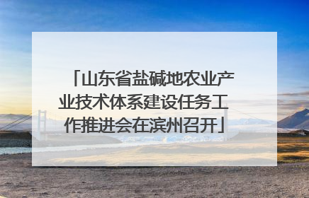 山东省盐碱地农业产业技术体系建设任务工作推进会在滨州召开