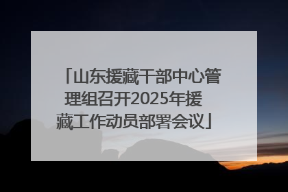 山东援藏干部中心管理组召开2025年援藏工作动员部署会议