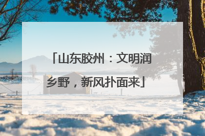 山东胶州：文明润乡野，新风扑面来