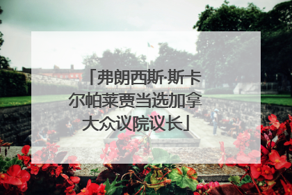 弗朗西斯·斯卡尔帕莱贾当选加拿大众议院议长
