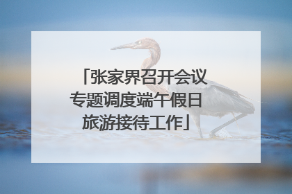 张家界召开会议专题调度端午假日旅游接待工作