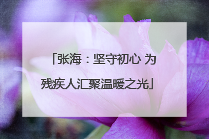 张海：坚守初心 为残疾人汇聚温暖之光