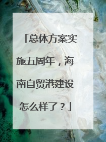 总体方案实施五周年，海南自贸港建设怎么样了？