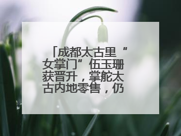 成都太古里“女掌门”伍玉珊获晋升，掌舵太古内地零售，仍管成都太古里