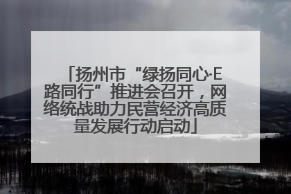 扬州市“绿扬同心·E路同行”推进会召开，网络统战助力民营经济高质量发展行动启动