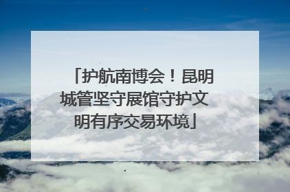 护航南博会！昆明城管坚守展馆守护文明有序交易环境