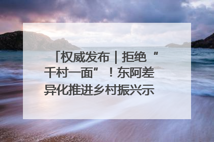 权威发布｜拒绝“千村一面”！东阿差异化推进乡村振兴示范片区建设