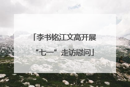 李书铭江文高开展“七一”走访慰问