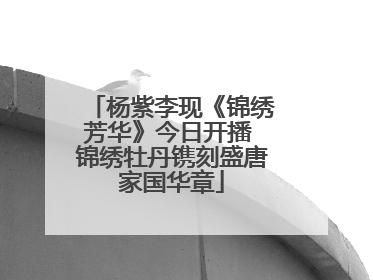 杨紫李现《锦绣芳华》今日开播 锦绣牡丹镌刻盛唐家国华章