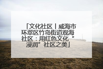 文化社区丨威海市环翠区竹岛街道观海社区：用红色文化“浸润”社区之美