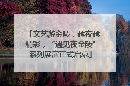文艺游金陵，越夜越精彩，“遇见夜金陵”系列展演正式启幕