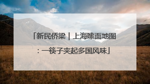 新民侨梁｜上海嗦面地图：一筷子夹起多国风味