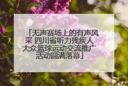 无声赛场上的有声风采 四川省听力残疾人大众篮球运动交流推广活动圆满落幕