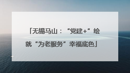 无锡马山：“党建+”绘就“为老服务”幸福底色