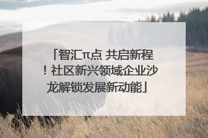 智汇π点 共启新程！社区新兴领域企业沙龙解锁发展新动能