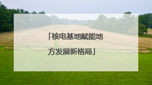核电基地赋能地方发展新格局