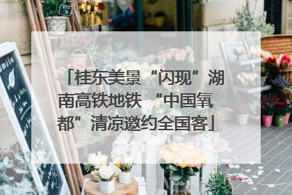 桂东美景“闪现”湖南高铁地铁 “中国氧都”清凉邀约全国客