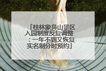 桂林象鼻山景区入园制度反复调整：一年不到又恢复实名制分时预约