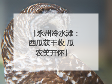 永州冷水滩：西瓜获丰收 瓜农笑开怀