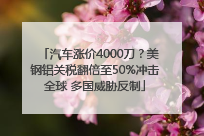 汽车涨价4000刀？美钢铝关税翻倍至50%冲击全球 多国威胁反制