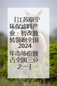 江苏阜宁环保滤料产业：智改数转领跑全国 2024年市场份额占全国三分之一