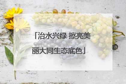 治水兴绿 擦亮美丽大同生态底色