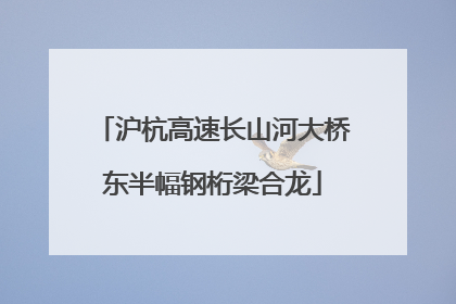 沪杭高速长山河大桥东半幅钢桁梁合龙