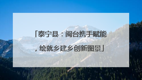 泰宁县：闽台携手赋能，绘就乡建乡创新图景
