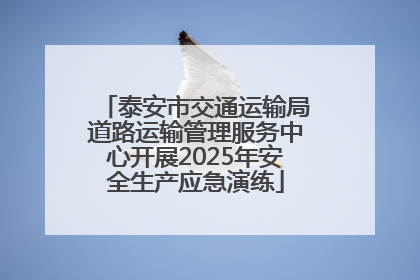 泰安市交通运输局道路运输管理服务中心开展2025年安全生产应急演练