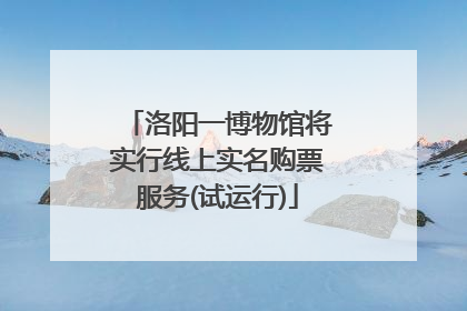 洛阳一博物馆将实行线上实名购票服务(试运行)