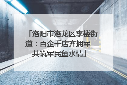 洛阳市洛龙区李楼街道：百企千店齐拥军 共筑军民鱼水情