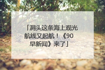 洞头这条海上观光航线又起航！《90早新闻》来了