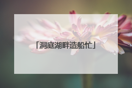 洞庭湖畔造船忙