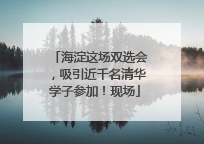 海淀这场双选会，吸引近千名清华学子参加！现场