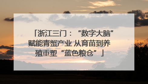 浙江三门：“数字大脑”赋能青蟹产业 从育苗到养殖重塑“蓝色粮仓”
