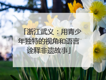浙江武义：用青少年独特的视角和语言诠释非遗故事